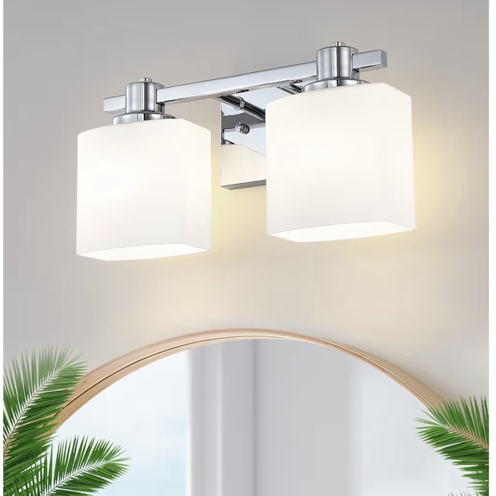 15 inch modern chrome bathroom light fixture 
2-light chrome vanity light fixtur